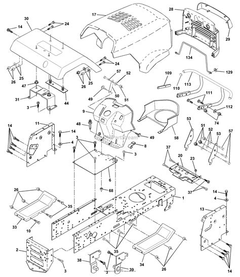 Husqvarna YTH 180 954830145A 1995 10 Parts Diagram For Chassis And