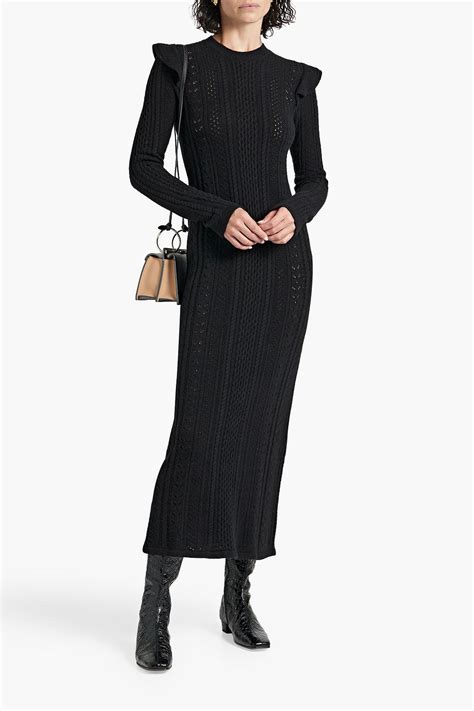 ChloÉ Cable Knit Wool And Cashmere Blend Midi Dress The Outnet