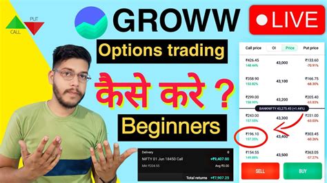 Groww App Se Option Trading Kaise Kare Groww App Option Trading For Beginners 2023 In Hindi