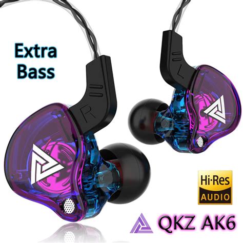 Original QKZ AK6 Stereo HiFi Earphone Extra Bass Headphones With Mic