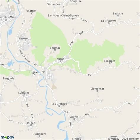 map auzon map  auzon   practical information