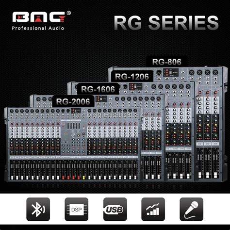 Bmg Rg Series Professional 8 12 16 20 Channels Sound Mixing Console