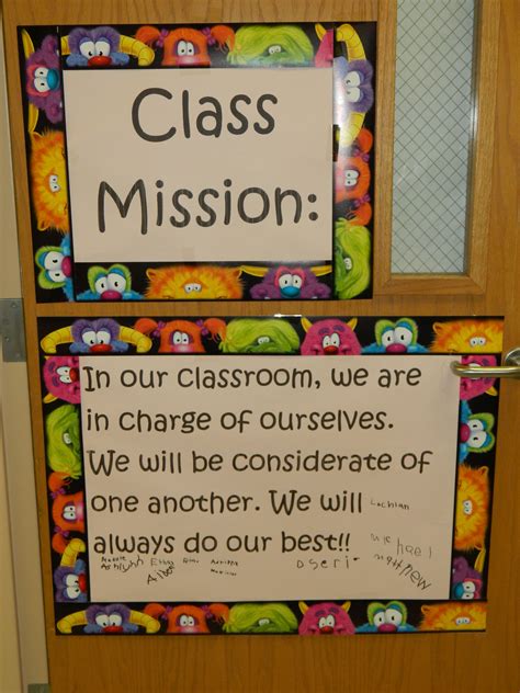 The 7 Habits Class Mission Statement In A Lower Grades Classroom