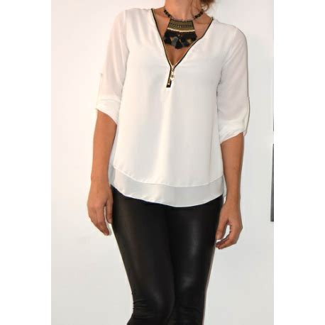 Venta Blusa De Gasa Blanca En Stock