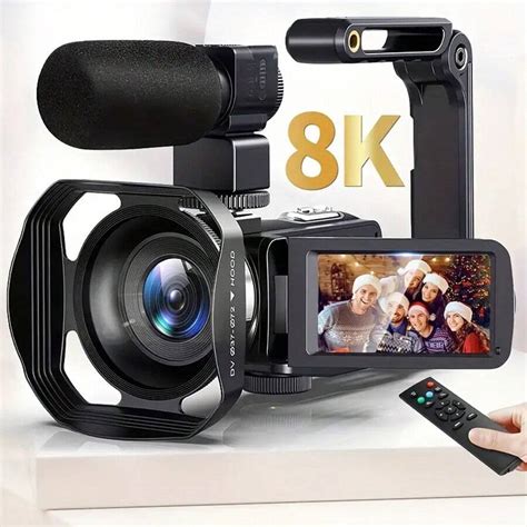 8k Camcorder 64mp Ultra Hd Wifi Infrared Night Vision Vlogging Camera