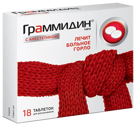 Граммидин Нео с анестетиком, таблетки 18 шт 410 руб. — купить по низкой ...