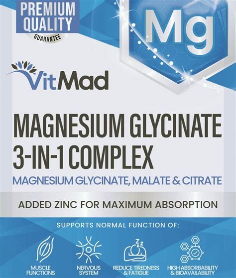 Magnesium Glycinate In Complex Bisglycinate Citrate Malate