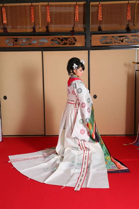 A Woman Dressed In Junihitoe For Her Wedding Womens Dresses Dress