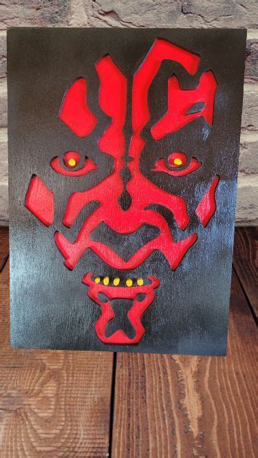 Darth Maul Face Made From Plywood Using A Scroll Saw Darth Maul