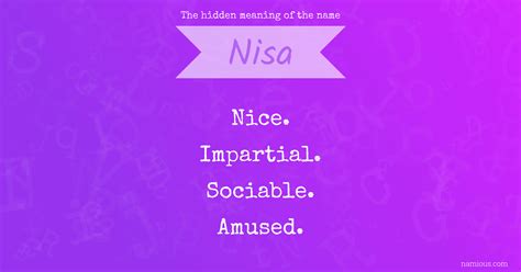 The hidden meaning of the name Nisa | Namious