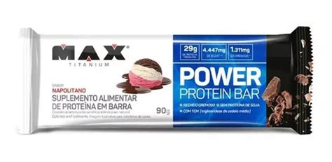 Power Protein Bar 1 Unidad De 90 G Napolitano Max Titanium