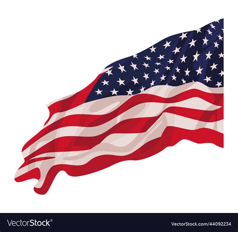 Usa flag waving Royalty Free Vector Image - VectorStock