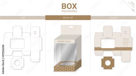 box packaging design and mockup die cut Stock Vector | Adobe Stock