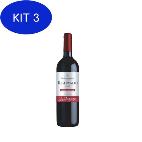 Kit Vinho Santa Carolina Reservado Cabernet Sauvignon Submarino