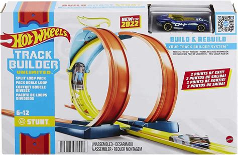 Hot Wheels Track Builder System Split Loop Pack Track Set Mattel Toys Toywiz