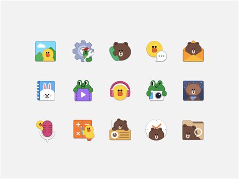 LINE FRIENDS App icons by Nicky on Dribbble