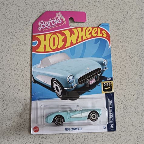 Jual HOTWHEELS 1956 CORVETTE BARBIE PINK HW SCREEN TIME HOT WHEELS ORI Kota Bandung Trimaja