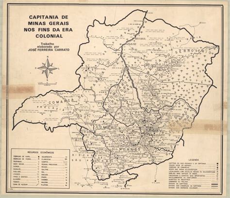 Minas Gerais Old Map Vintage World Maps Map