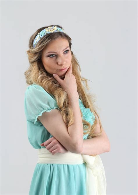 Brunette Wearing Turquoise Dress Stock Photos Free Royalty Free Stock Photos From Dreamstime