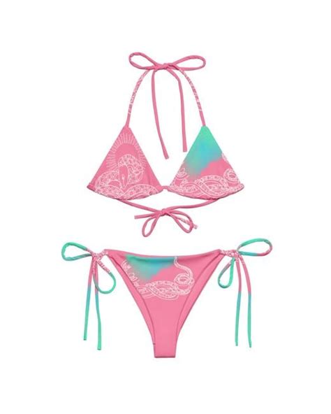 Formula S7 Heart Eternal Love Snake Recycled String Mystical Bikini In Pink Lyst