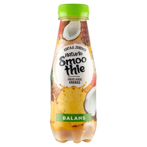 Naturio Smoothie Napój wieloowocowy jabłko kokos ananas 300 ml Zakupy