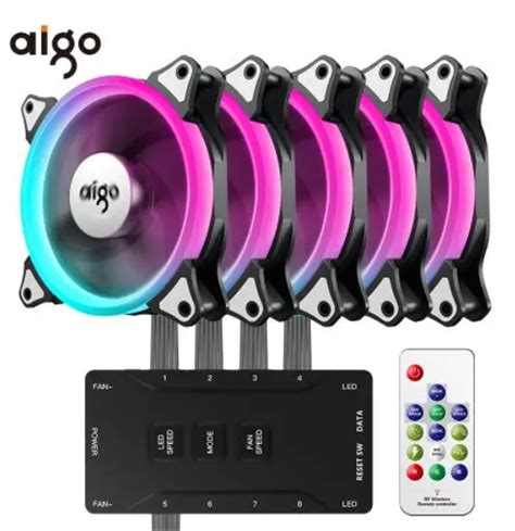 Aigo C Aura Sync P V Computer Case Pc Cooling Fan Rgb Adjust Led