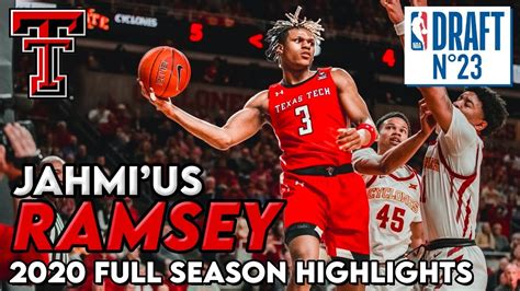 Jahmius Ramsey Highlights 2019 2020 Season Texas Tech Top Prospect