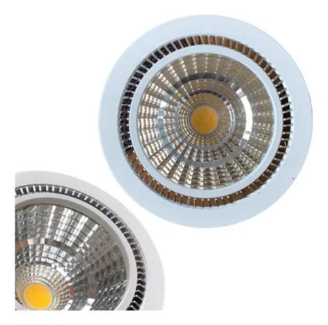 Foco LED Redondo Integrado De 8 12 W 6000 K Bivolt A Xu Color Gris