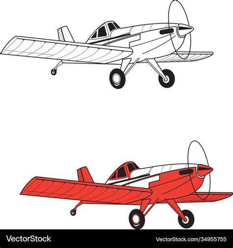 Small plane Royalty Free Vector Image - VectorStock