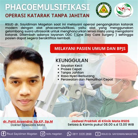 Metode Modern Operasi Katarak Phacoemulsifikasi Rsud Dr Sayidiman Jl