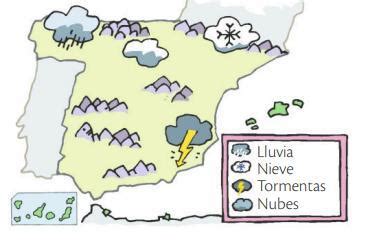 4 Interpreta este mapa del tiempo a Dónde va a nevar en el norte o