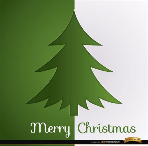 Árbol de Navidad de fondo blanco verde Descargar vector