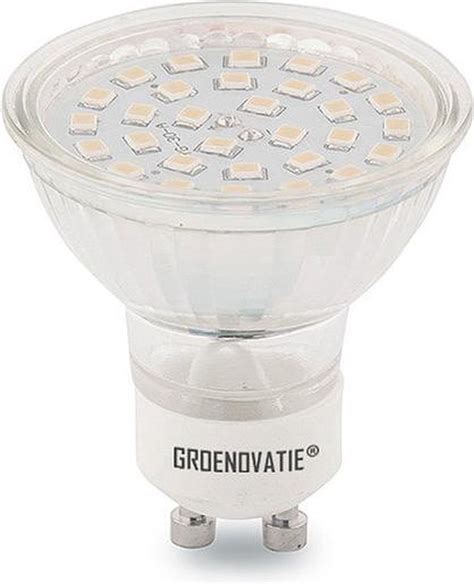 Groenovatie Led Spot Gu10 Fitting 3w Smd 52x50 Mm Warm Wit Bol