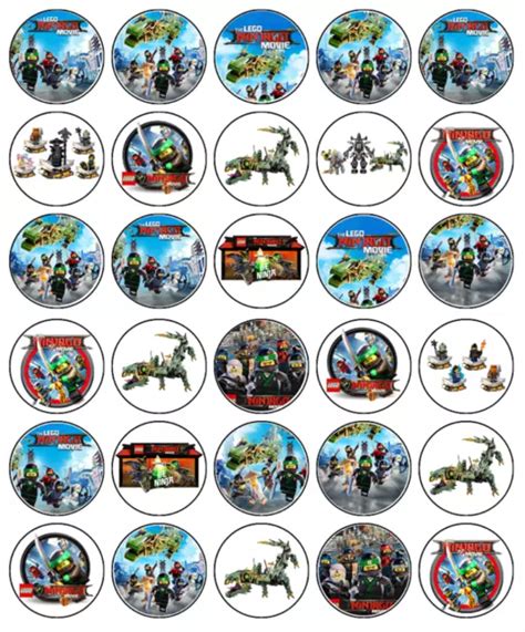 Ninjago Movie Cupcake Toppers Edible Wafer Birthday Cake Decorations