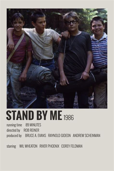 Alternative Minimalist Movie Show Polaroid Poster Stand By Me Film