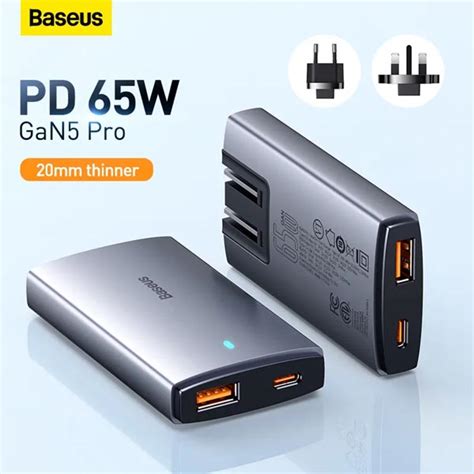 Baseus GaN5 Pro Ultra Slim Fast Charger C U 65W CN Type C To Type C