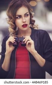 Beautiful Brunette Sexy Spy Agent Killer Stock Photo Shutterstock