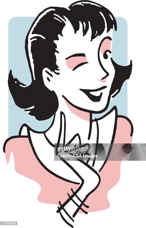 Winking Woman High Res Vector Graphic Getty Images