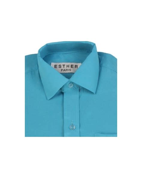 Chemise Enfant Bleu Turquoise L Gante Tailles Ans