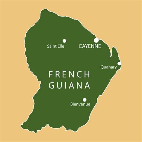 Mapa Da Guiana Francesa Vetor Premium