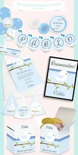 Kit Imprimible Pajarito Celeste Personalizado Decoraci N En Venta En