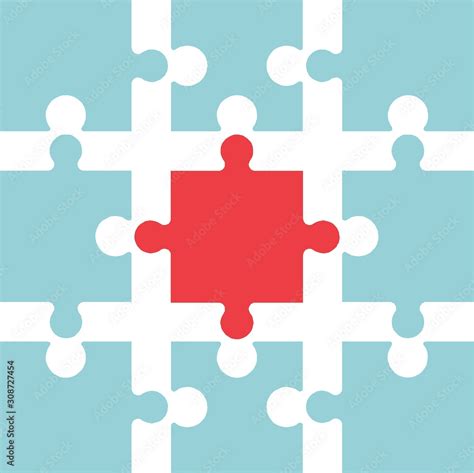 jigsaw puzzle or autism puzzle piece symbol flat vector icon for apps ...