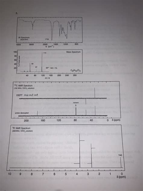 Solved Annotate All Spectra And Calculate The Hdi Identify