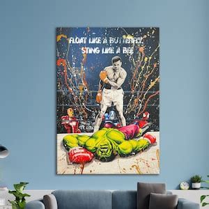 Muhammed Ali Vs Hulk Pop Art Canvas Print Banksy Style Pop Etsy