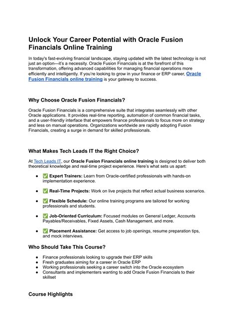 PPT - Unlock Your Career Potential with Oracle Fusion Financials Online ...