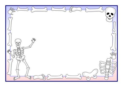 Skeletons A4 Page Borders SB7853 SparkleBox Classroom Labels