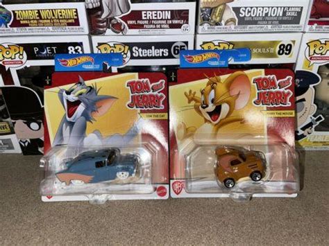 Hanna Barbera Tom Jerry Hot Wheels Character Car Set Of The Cat And Mouse