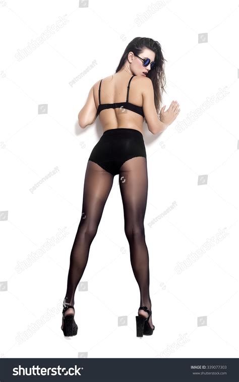 Sensual Girl Wearing Lingerie Stockings Sunglasses Stock Photo 339077303 Shutterstock