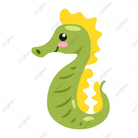 Sea Creatures Vector Hd Png Images Sea Horse Cartoon Creatures On