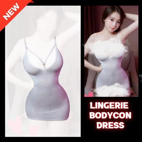 Jual Lingerie Sexy Hot Dress Sutra Lembut Transparan Import Putih Jakarta Barat Lingerie